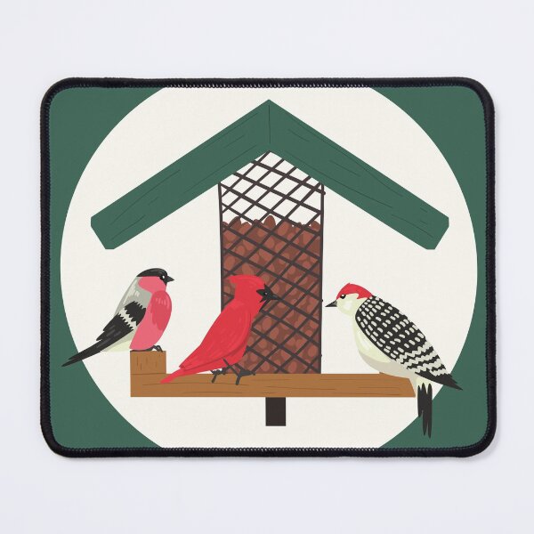 Item preview, Backyard Birds Eating Birdseed at Birdfeeder designed and sold by Cardinal Designs.