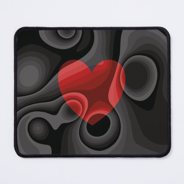 Item preview, Red, black and white heart marble designed and sold by Captain Chromatic.