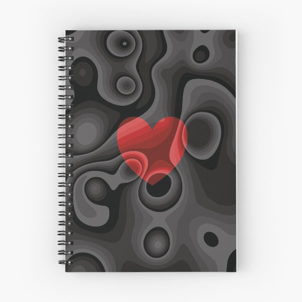Item preview, Red, black and white heart marble designed and sold by Captain Chromatic.