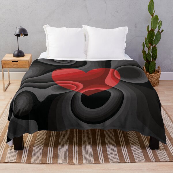 Item preview, Red, black and white heart marble designed and sold by Captain Chromatic.