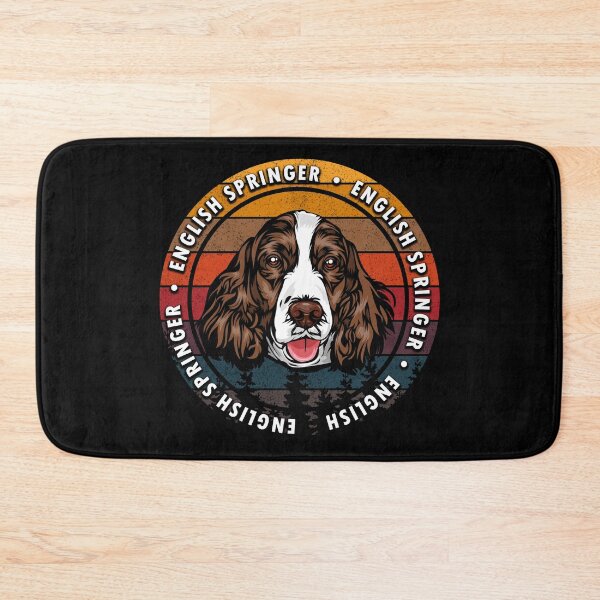 Item preview, English Springer distressed sunset retro dog face design designed and sold by SamRVstore.