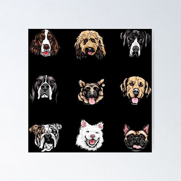 Item preview, Artistic dog face designs sticker pack 2 designed and sold by SamRVstore.