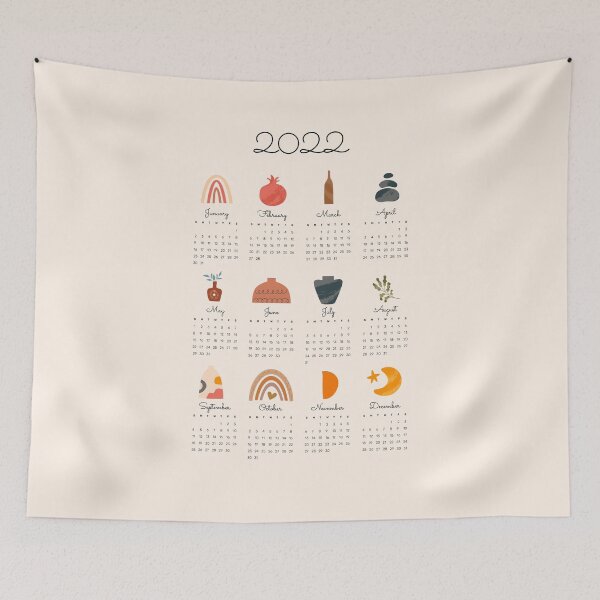 Item preview, 2022 Boho Aesthetic art calendar designed and sold by SerenaChoe.