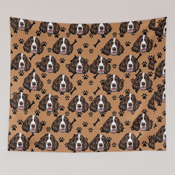 Item preview, Spaniel all over dog pattern design  designed and sold by SamRVstore.