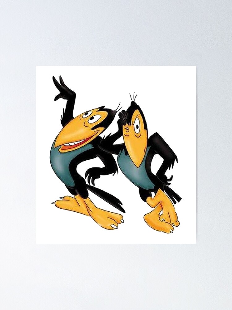 MAGNETE FRIGO HECKLE & JECKLE - CARTOON SABATO MATTINA - 2 X 3 POLLICI - NUOVO