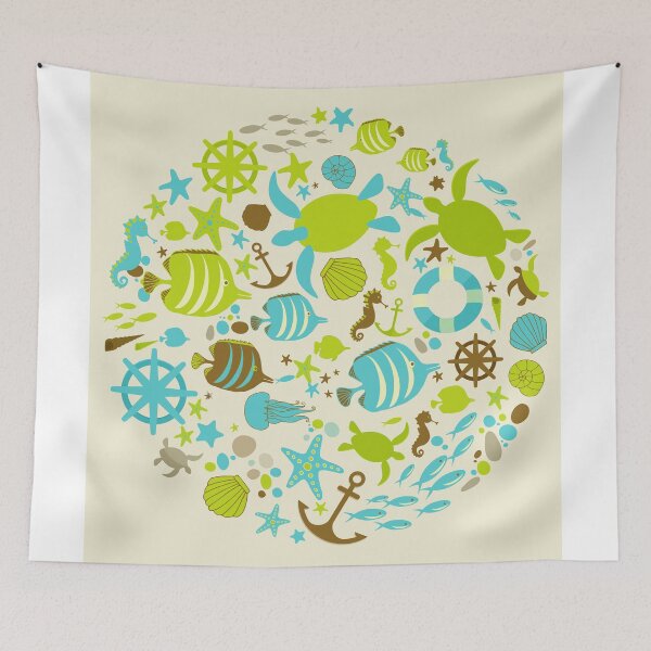 Item preview, Save The Ocean Keep The Sea Plastic Free Turtle Scene designed and sold by istoriadesign.