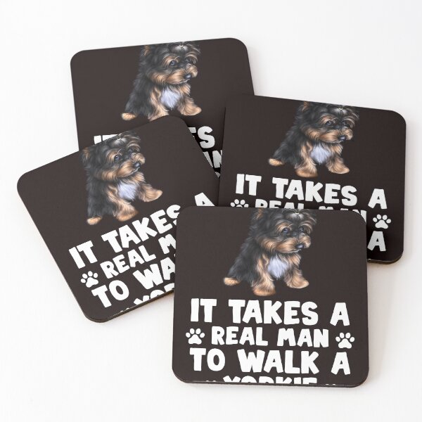 Item preview, It Takes A REAL MAN To Walk A Yorkie Funny Dog Lover designed and sold by MelisaElder.
