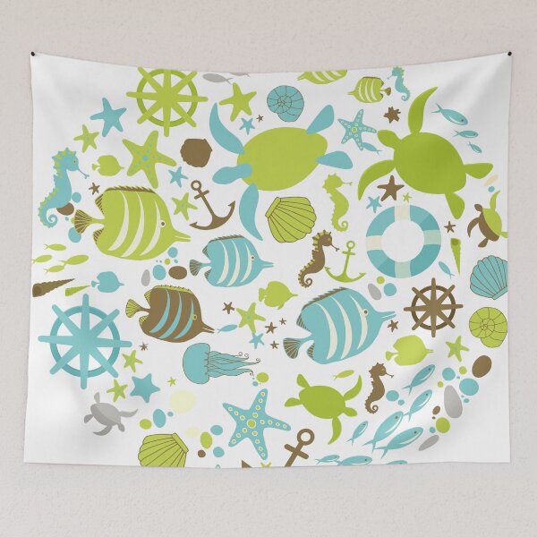 Item preview, Save The Ocean Keep The Sea Plastic Free Turtle Scene designed and sold by istoriadesign.