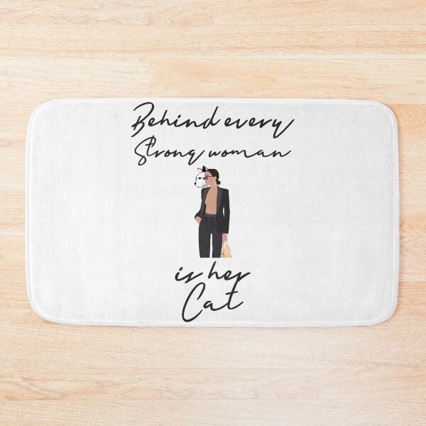Item preview, Behind Every Strong Woman Is Her Cat - Powerful Woman And Her Cat Empowering Funny Gift designed and sold by andrei49387.