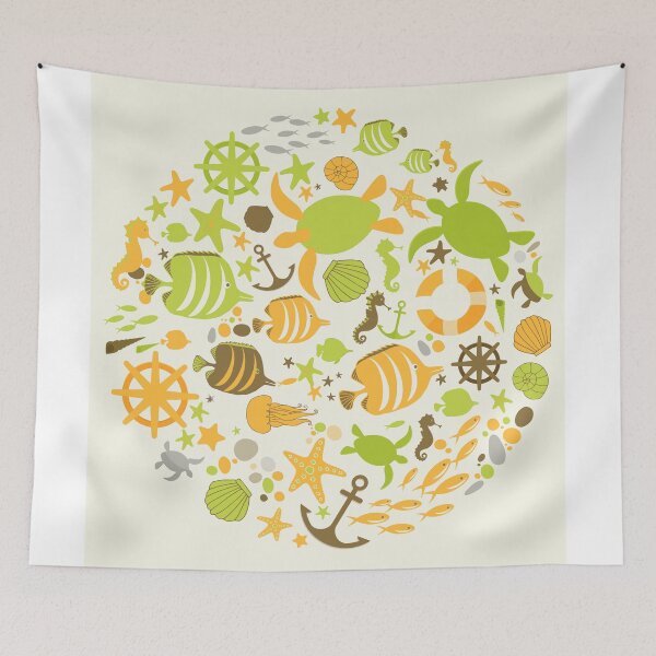 Item preview, Save The Ocean Keep The Sea Plastic Free Turtle Scene designed and sold by istoriadesign.