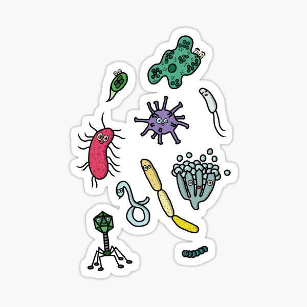 Cute Microbiology 2 Sticker