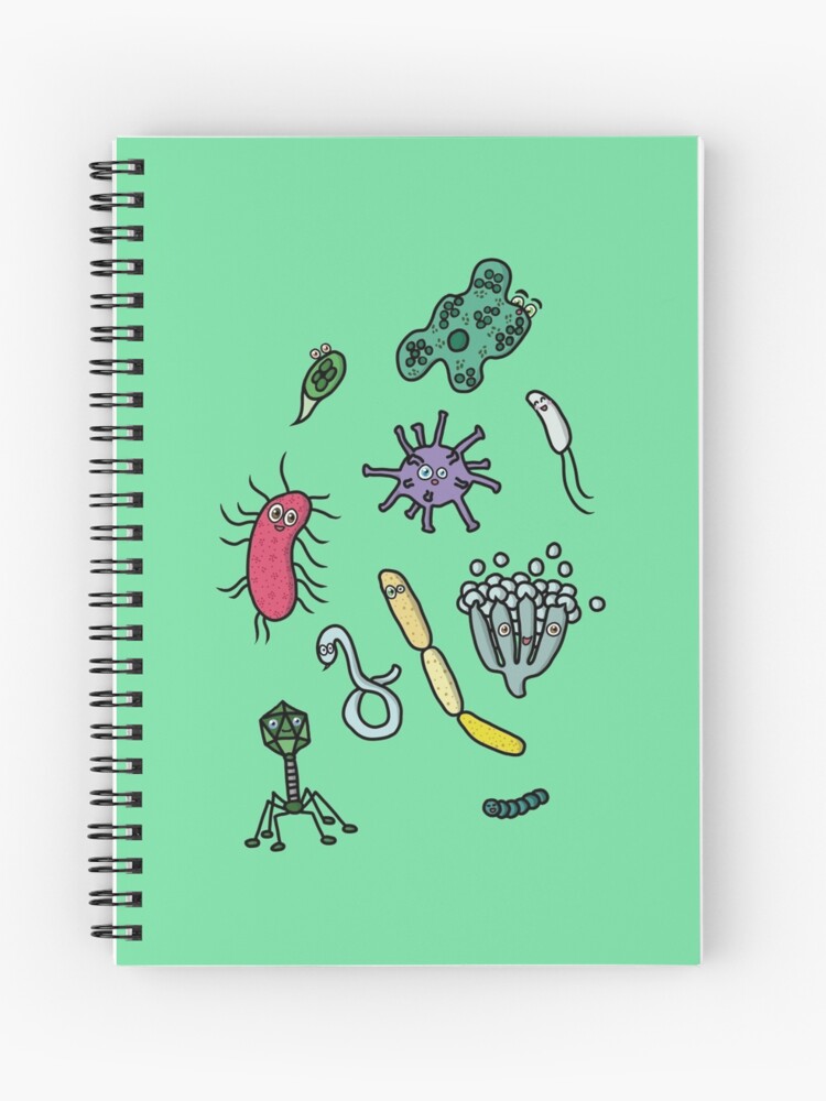 Cuaderno de espiral «Microbiología lindo 2» de Sheeta | Redbubble