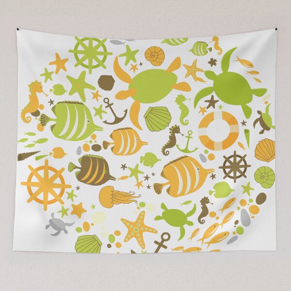 Item preview, Save The Ocean Keep The Sea Plastic Free Turtle Scene designed and sold by istoriadesign.