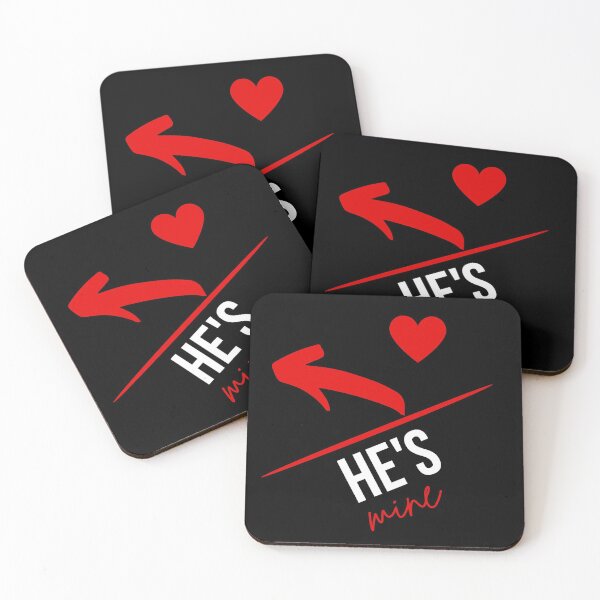 Item preview, Valentines Day Couples Matching Valentine Fun |He's Mine With Arrow and  Red Heart Black designed and sold by Rainbows Rock.