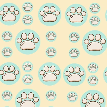 Artwork thumbnail, Dog Paw Pattern Design by Fatbread