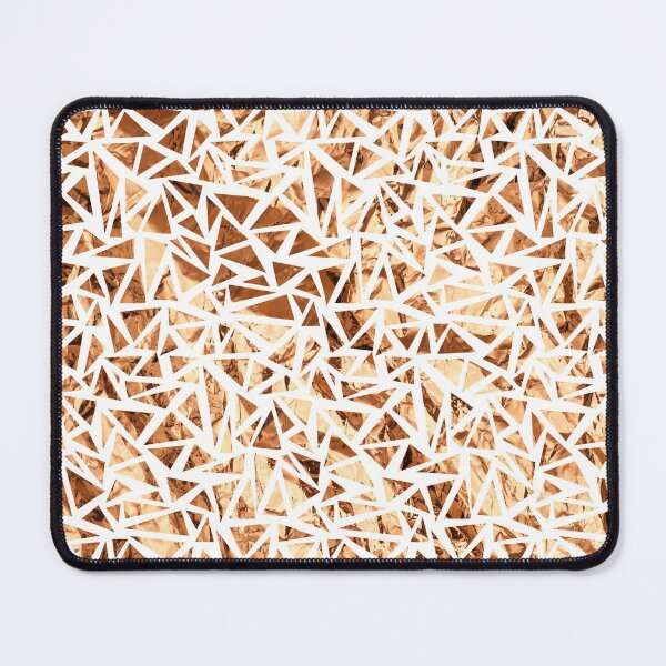 Item preview, Stylish Rose Gold triangles on White designed and sold by Bebichic.