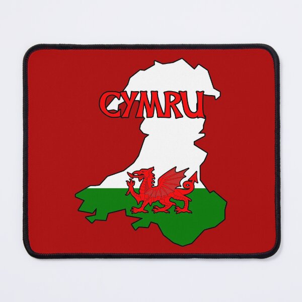 Item preview, CYMRU Wales map patriotic Welsh dragon (y Ddraig Goch) designed and sold by SolidEarthArt.