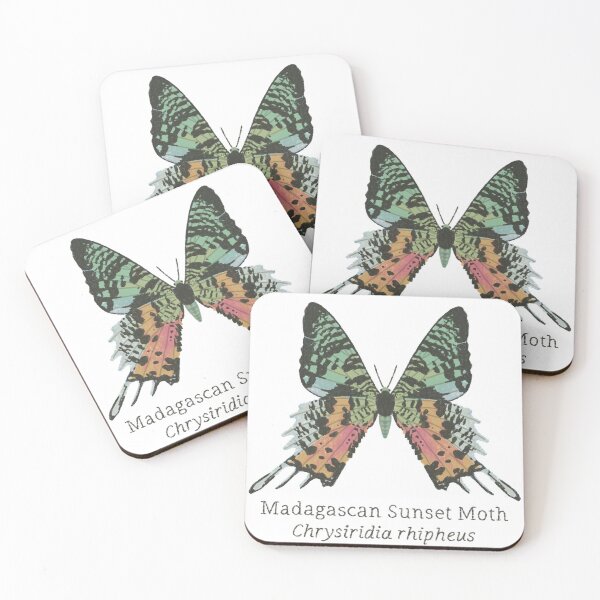 Item preview, Madagascan sunset moth designed and sold by WyrdandWoven.