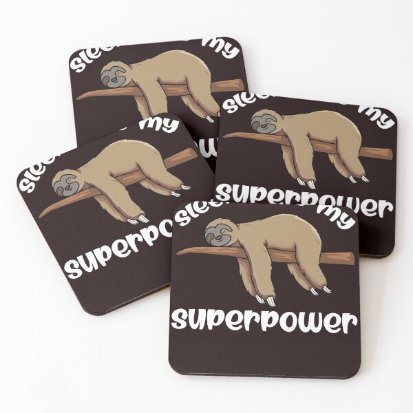Item preview, Sleeping Is My Superpower Lazy Sloth designed and sold by MelisaElder.