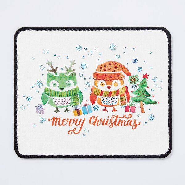 Item preview, Cute watercolor christmas owls designed and sold by Darina Gulbina.