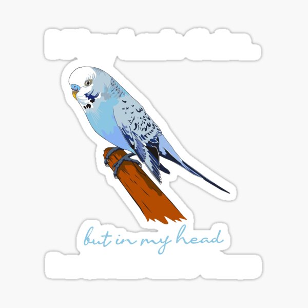 Funny Parakeet In My Head I've Bitten You 3 Times Budgie Water Bottle by  EQDesigns
