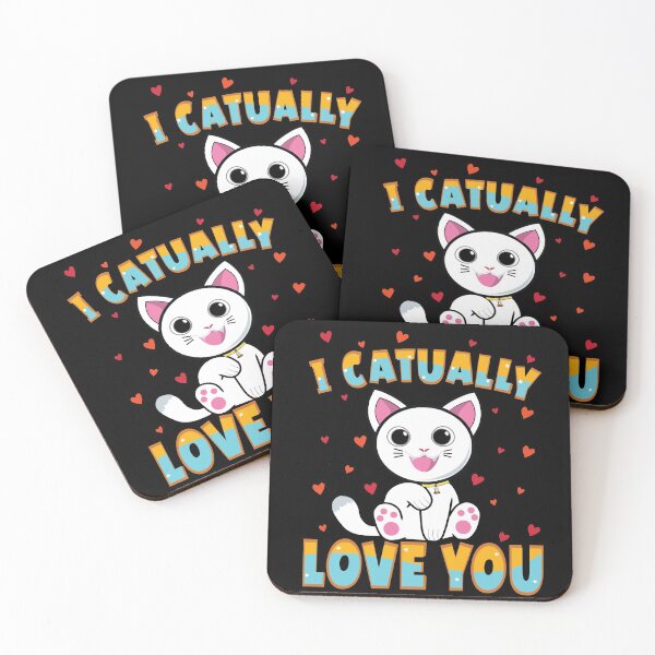 Item preview, I Catually Love You Cute & Funny Cat Lover Design designed and sold by amishacreates.