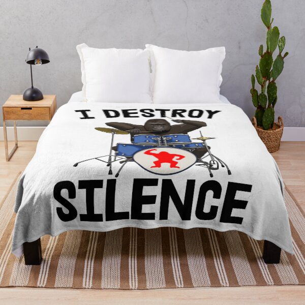 Artikelvorschau, I Destroy Silence Gorilla Drummer entworfen und verkauft von Bendthetrend.