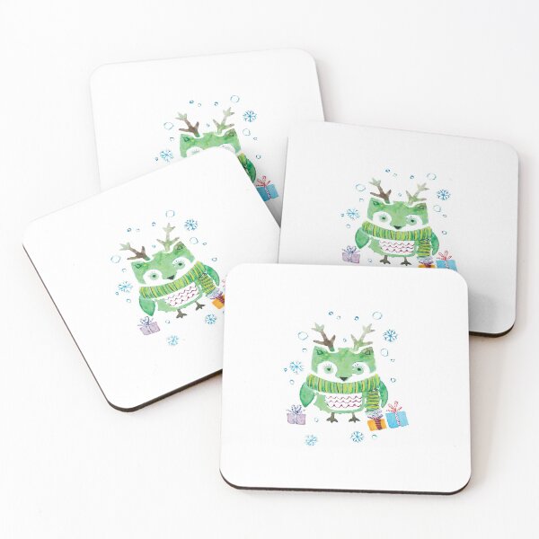 Item preview, Cute watercolor christmas owls designed and sold by Darina Gulbina.