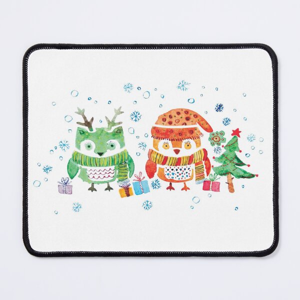 Item preview, Cute watercolor christmas owls designed and sold by Darina Gulbina.