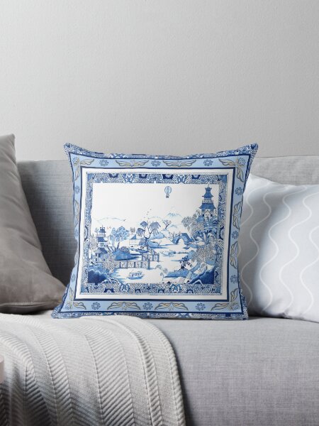 Blue willow pillows hotsell