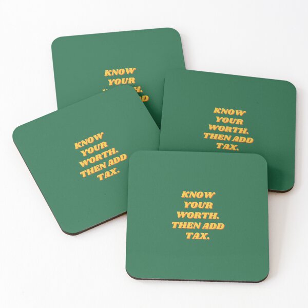 Item preview, Know Your Worth, Then Add Tax, Inspirational, Motivational, Empowerment, Feminist, Green, Yellow designed and sold by Magic Love Art Print.