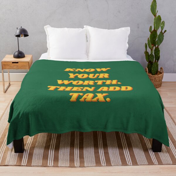 Item preview, Know Your Worth, Then Add Tax, Inspirational, Motivational, Empowerment, Feminist, Green, Yellow designed and sold by Magic Love Art Print.