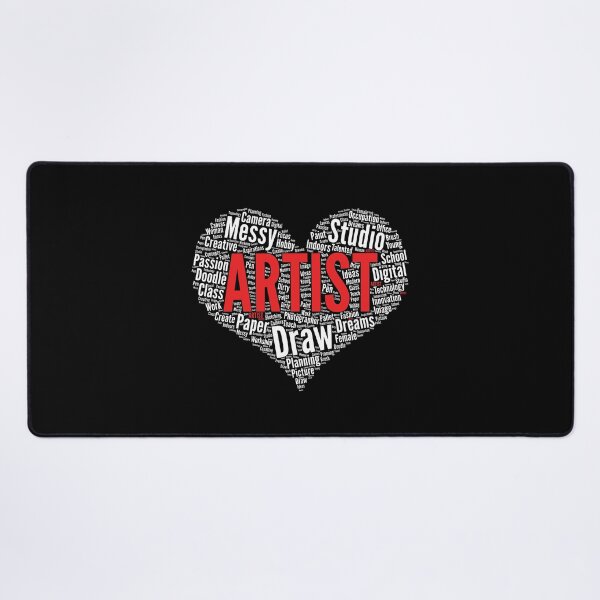 Item preview, Artist Art Painter Draw Heart Shape Word Cloud graphic designed and sold by theodoros20.