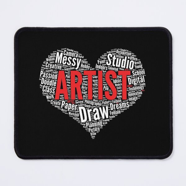 Item preview, Artist Art Painter Draw Heart Shape Word Cloud graphic designed and sold by theodoros20.