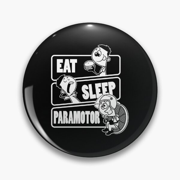 Item preview, Eat Sleep Paramotor Flying Pilot Parachuting graphic designed and sold by theodoros20.