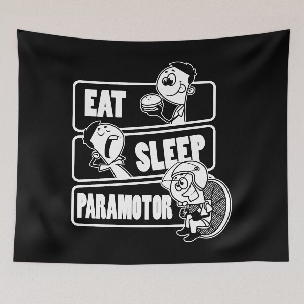 Item preview, Eat Sleep Paramotor Flying Pilot Parachuting graphic designed and sold by theodoros20.