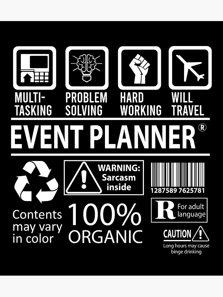 Event Organizer T Shirt - Multitasking Job Title Gift Item Tee