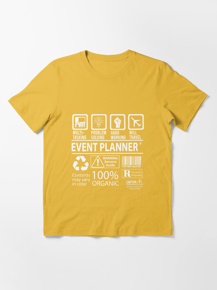 Event Planner T Shirt - MultiTasking Certified Job Gift Item Tee Essential  T-Shirt for Sale by oslandefren