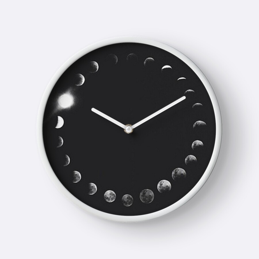 "Moon Phases Ring" Clocks by phantastique Redbubble