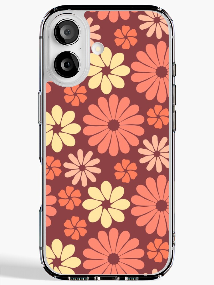 Thumbnail 1 of 5, iPhone Case, Flower pattern, mauve background designed and sold by NatTyler.
