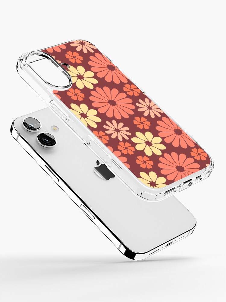 Thumbnail 2 of 5, iPhone Case, Flower pattern, mauve background designed and sold by NatTyler.