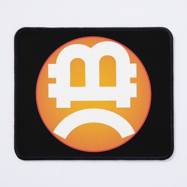 Item preview, bitcoin emoji frowning face designed and sold by Lefteris Betsis.