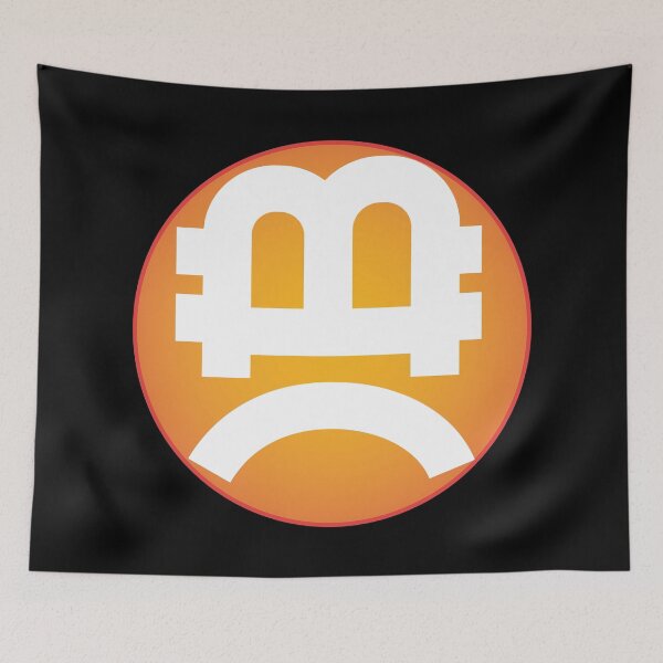 Item preview, bitcoin emoji frowning face designed and sold by Lefteris Betsis.