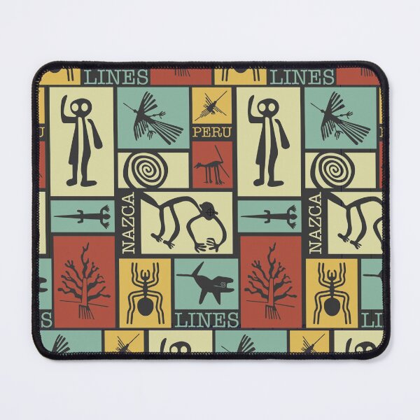 Item preview, Nazca Lines - Peruvian Geoglyphs - Retro Box Art - Condor, Monkey Spiral, Humanoid, Spider, Whale,  designed and sold by NatIntrovertSoc.