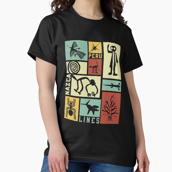 Item preview, Nazca Lines - Peruvian Geoglyphs - Retro Box Art - Condor, Monkey Spiral, Humanoid, Spider, Whale,  designed and sold by NatIntrovertSoc.