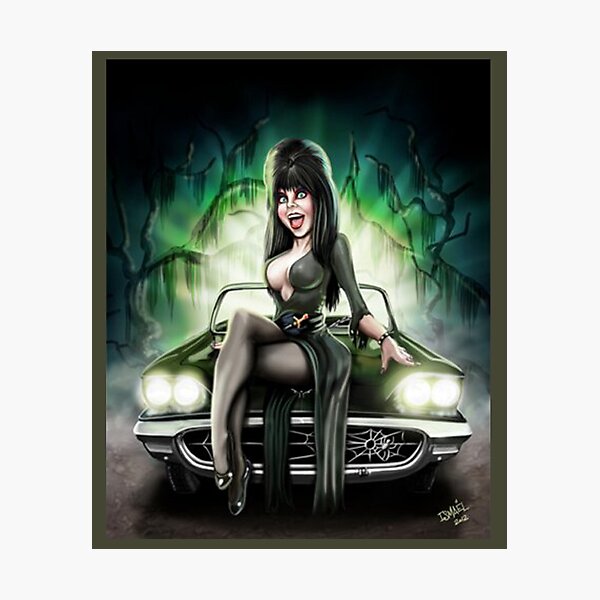 Elvira Cartoony Art Photographic Print