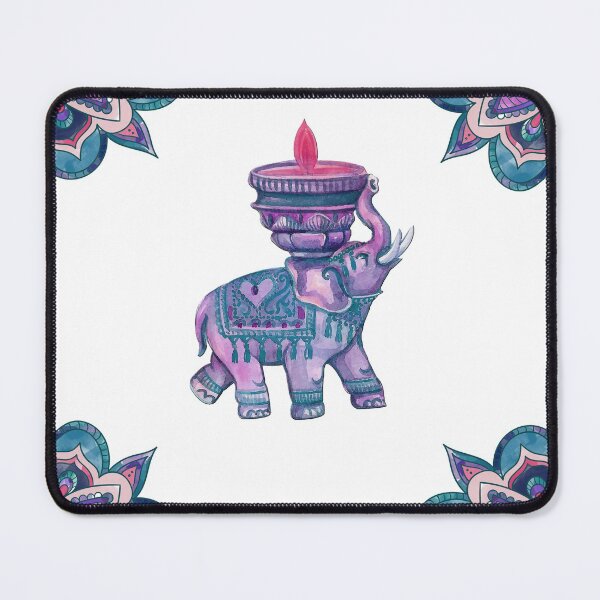 Item preview, Elephant Watercolor Mandala Cool Purple designed and sold by Bebichic.