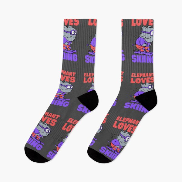 Item preview, Elephant Loves Skiing designed and sold by Keep Smiling.