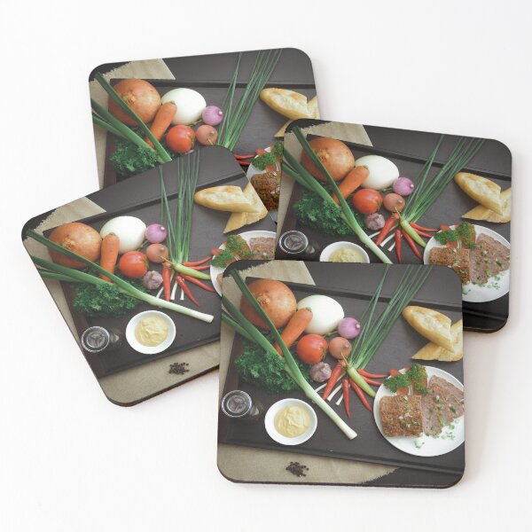 Aperçu de l'œuvre Foie Gras Paté de campagne délicieux petit déjeuner oignons mayonnaise poivron rouge persil pain tomate restaurant créée et vendue par MonArtisteSam.