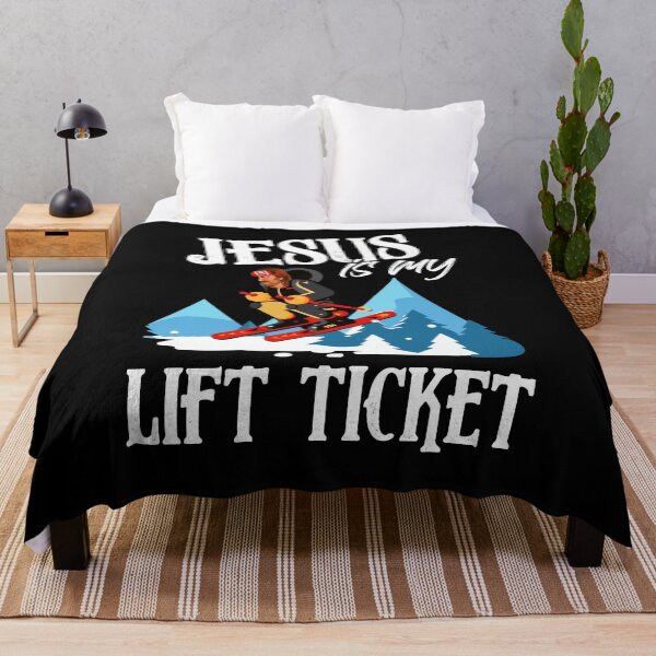 Item preview, Jesus Is My Lift Ticket Downhill Snow Skiing Christian designed and sold by Dressed For Duty.